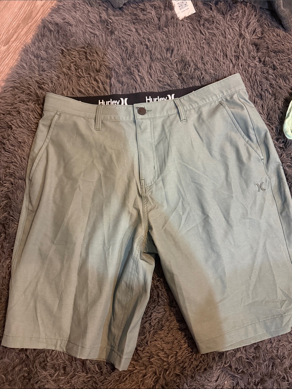 Hurley Men's Light Sage Green Casual Shorts
